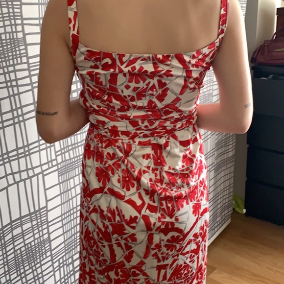 INO-M2-1773 WHITE&RED FLORAL DRESS
